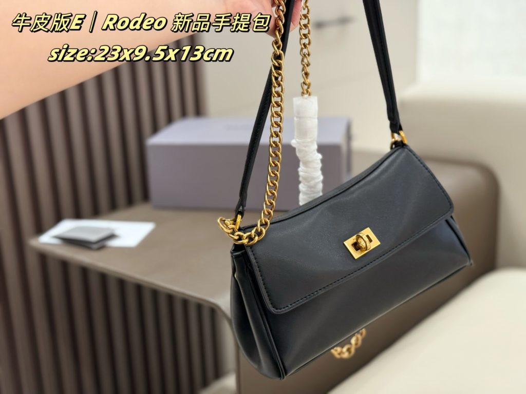 バレンシアガ ロデオ ハンドバッグ 黒 1色入 💼 - 画像 8