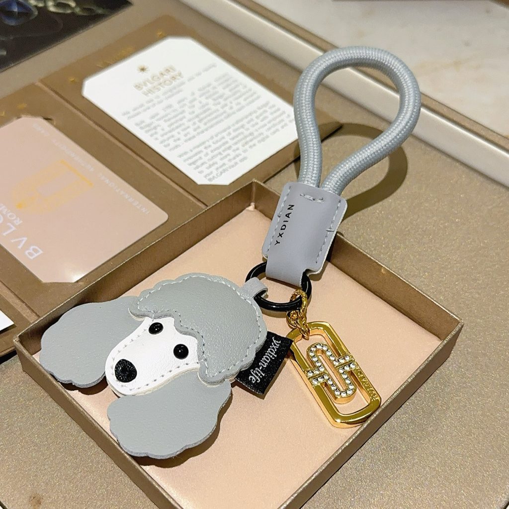 YXDIAN キーホルダー ペット ドッグ型 グレー 🐶 1色入 - 画像 2