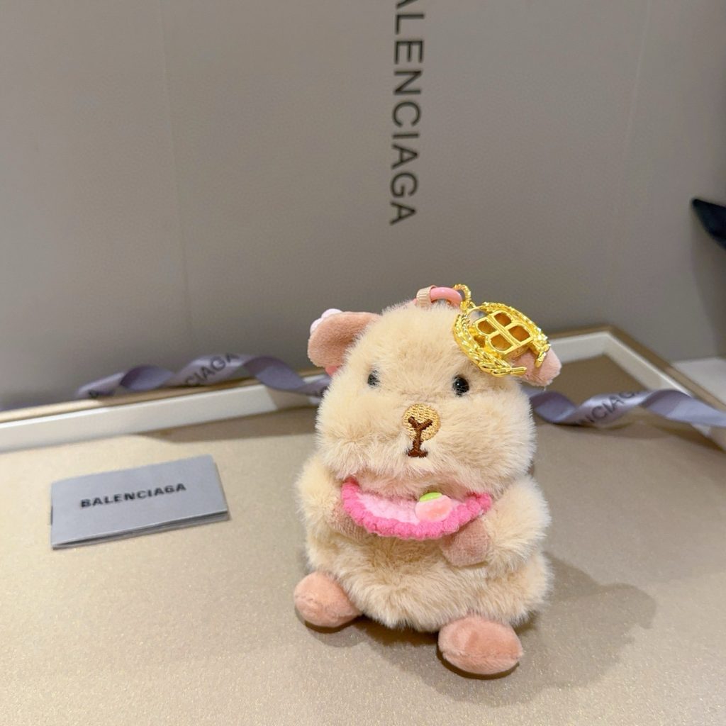 BALENCIAGA フェイクファー ラット チャーム ピンク 🐹 1色入 - 画像 8