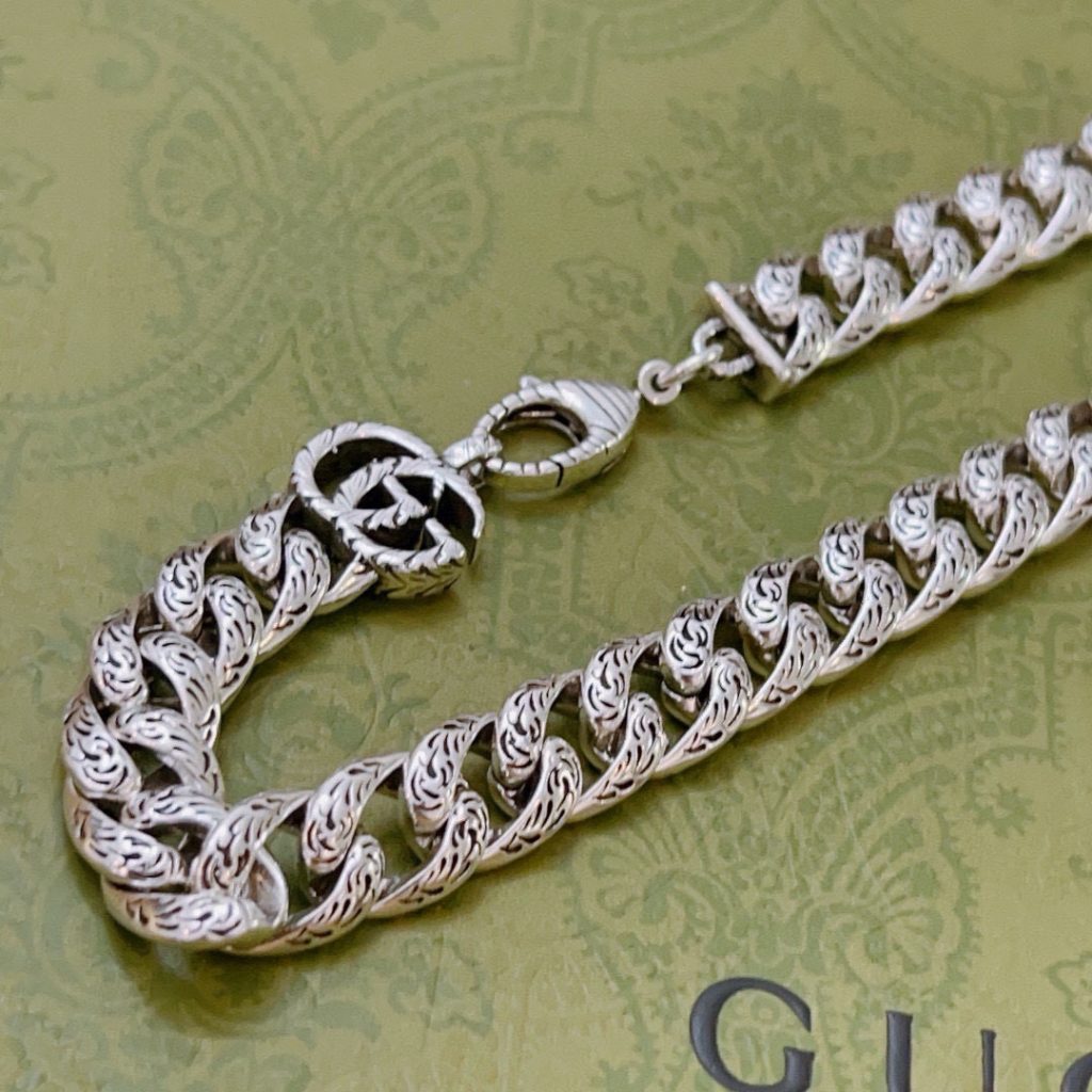 高級 GUCCI ネックレス 銀色 1本入 💎 - 画像 8