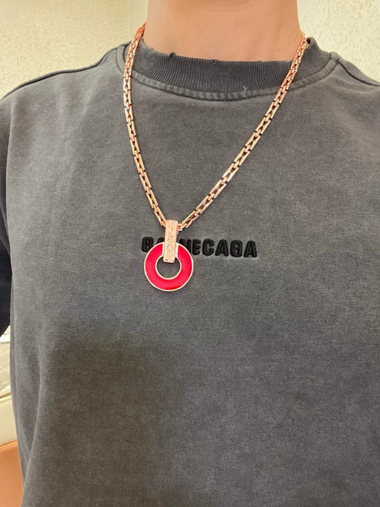 BVLGARI ネックレス ローズゴールド レッド 1色入 💎 - 画像 6