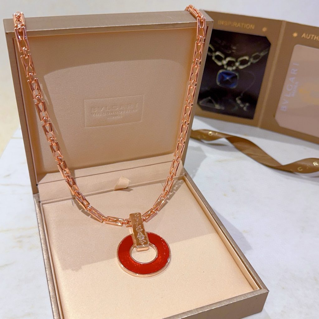 BVLGARI ネックレス ローズゴールド レッド 1色入 💎 - 画像 7