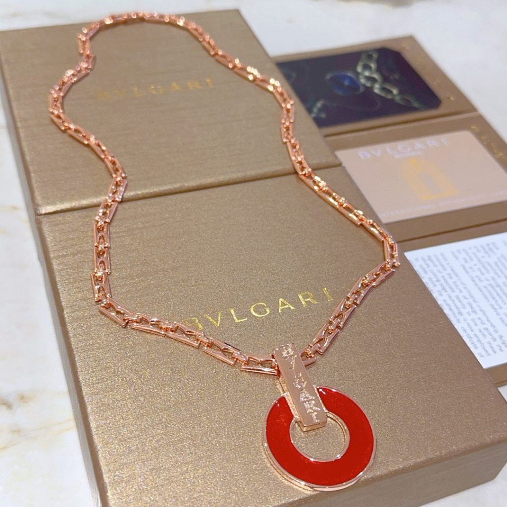 BVLGARI ネックレス ローズゴールド レッド 1色入 💎 - 画像 8