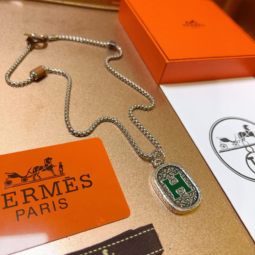 エルメス ネックレス シルバー ダイアモンド デザイン 1色入 💎 - 画像 2