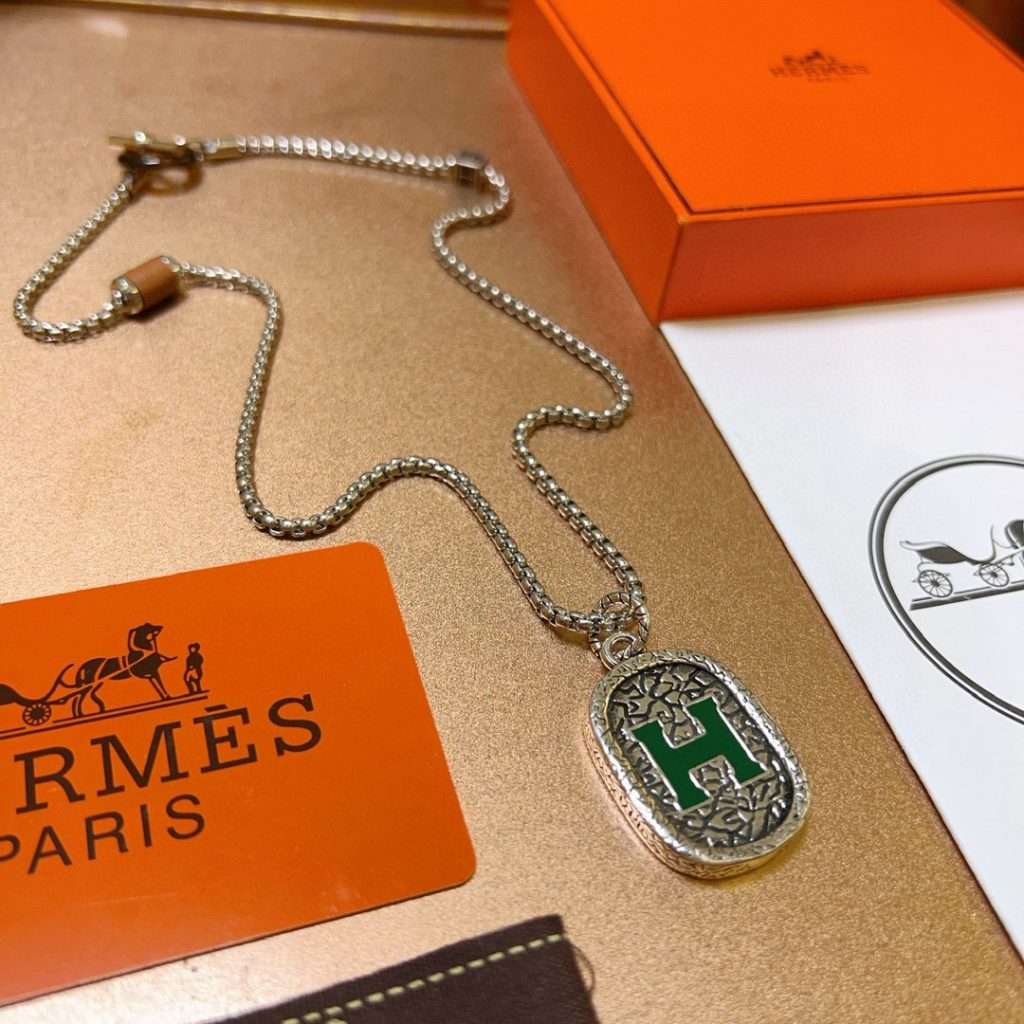 エルメス ネックレス シルバー ダイアモンド デザイン 1色入 💎 - 画像 5