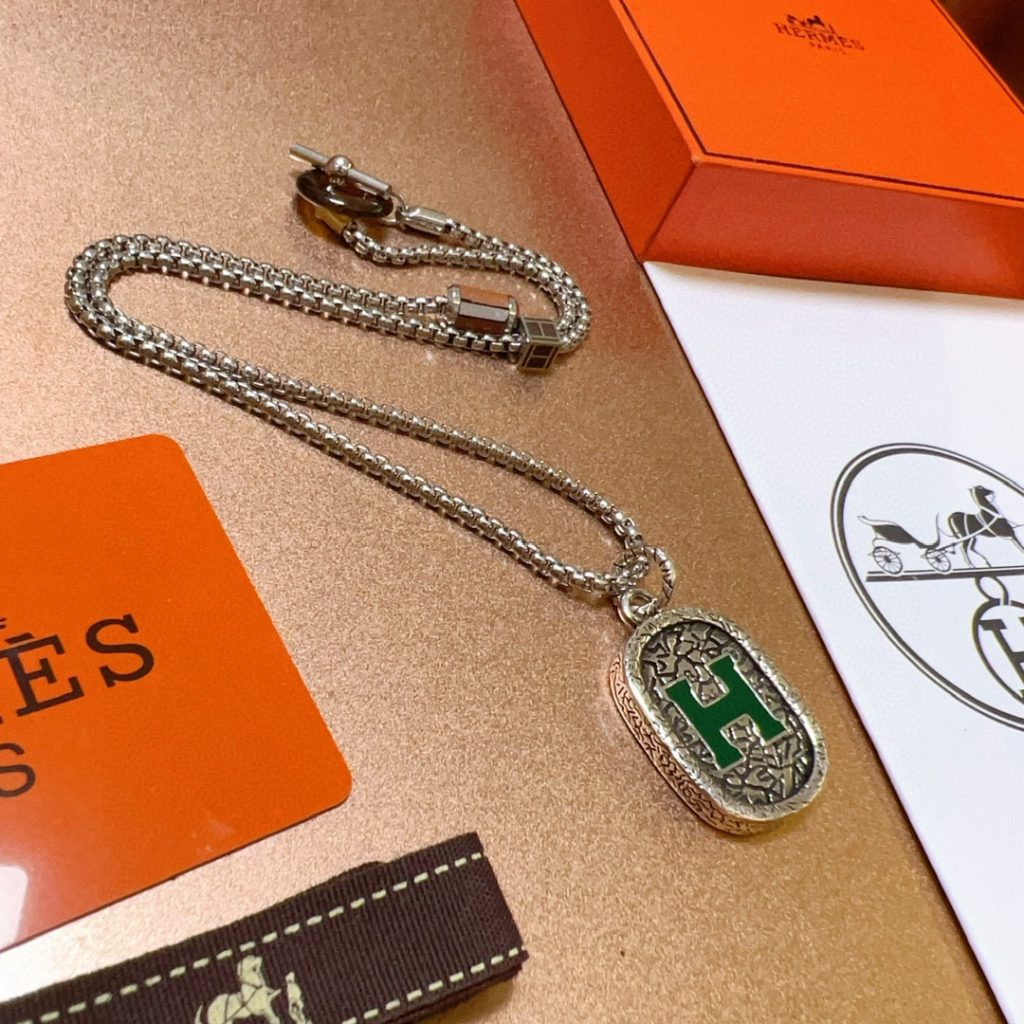 エルメス ネックレス シルバー ダイアモンド デザイン 1色入 💎 - 画像 7