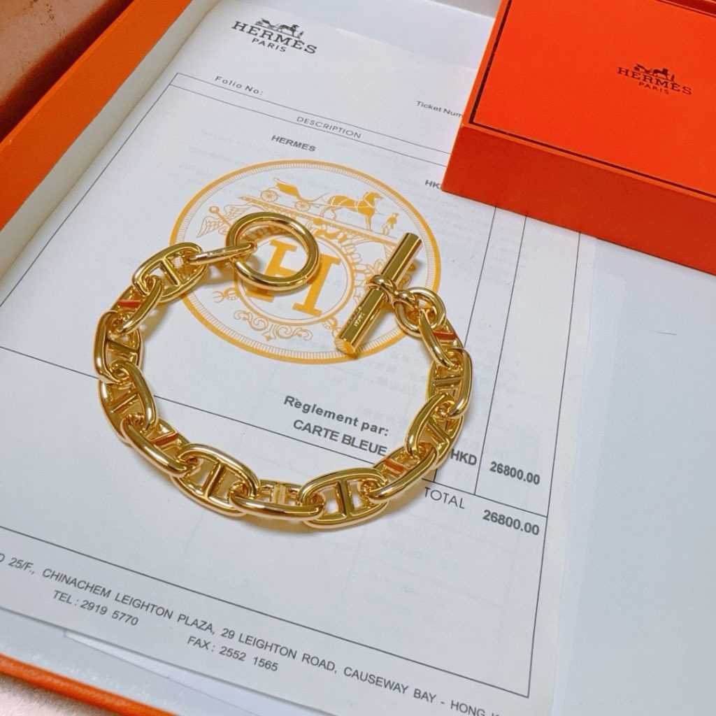 エレガントな HERMES ブレスレット ゴールド 1色入 💎 - 画像 8