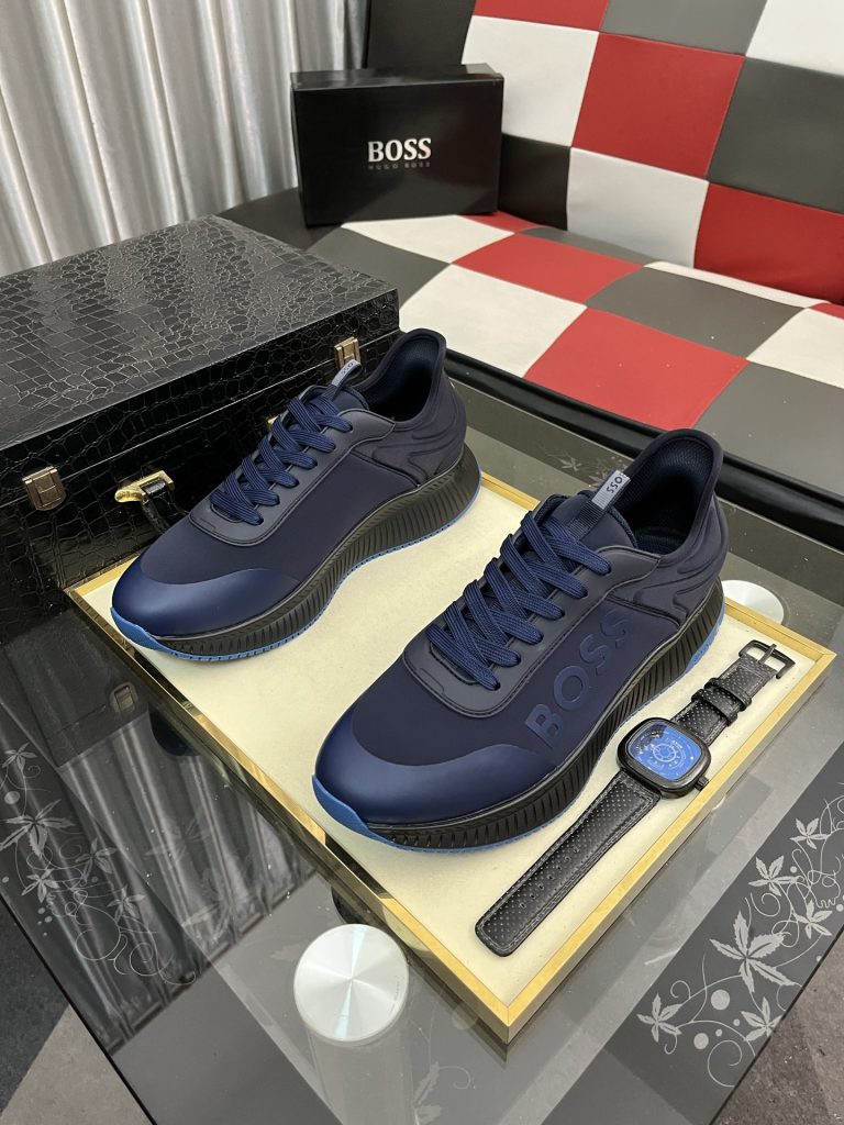 BOSS メンズ スニーカー ブルーブラック デザイン性高い 〜 - 画像 2