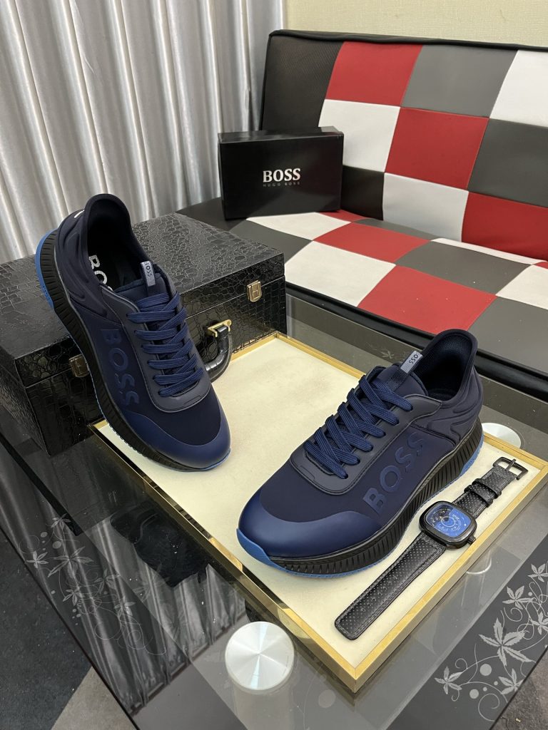 BOSS メンズ スニーカー ブルーブラック デザイン性高い 〜 - 画像 3