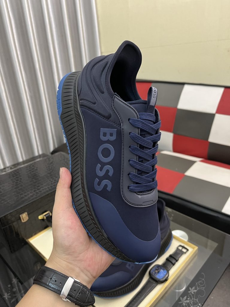 BOSS メンズ スニーカー ブルーブラック デザイン性高い 〜 - 画像 4