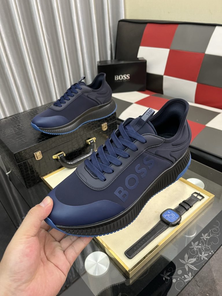 BOSS メンズ スニーカー ブルーブラック デザイン性高い 〜 - 画像 5