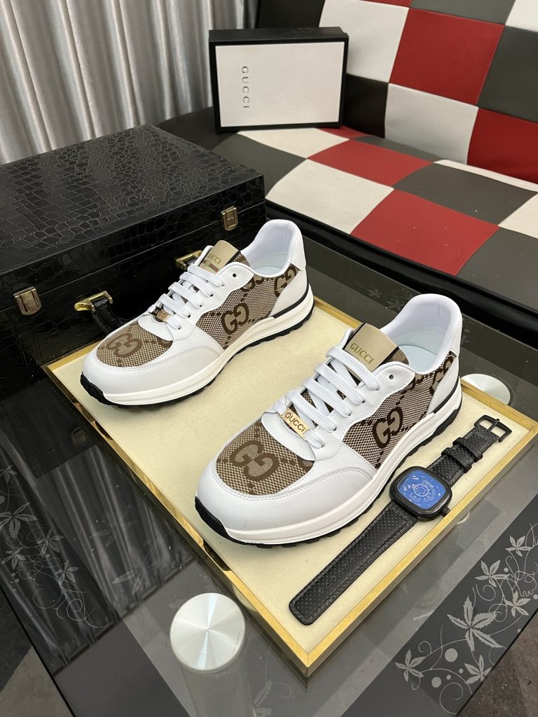 グッチ 限定 メンズ スニーカー ホワイト ブラウン 2色展開 🐎 - 画像 2