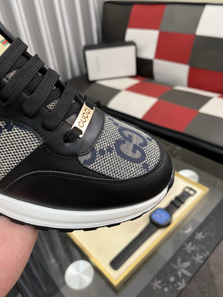GUCCI メンズ スニーカー ブラック グレー デザイン 2色入 ✨ - 画像 6