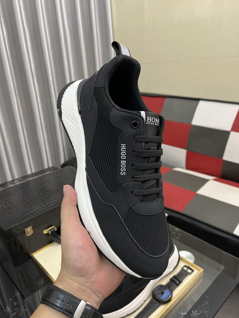 HUGO BOSS メンズ スニーカー ブラック ファッション スポーツシューズ 4色 | 🧢 - 画像 4