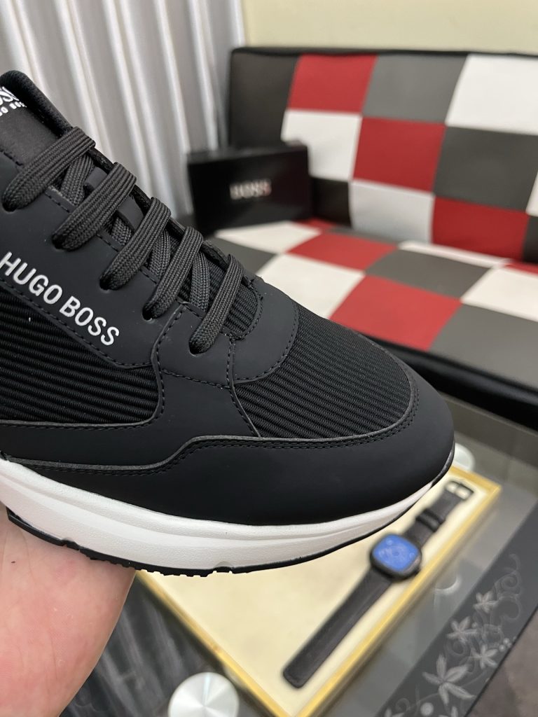 HUGO BOSS メンズ スニーカー ブラック ファッション スポーツシューズ 4色 | 🧢 - 画像 6