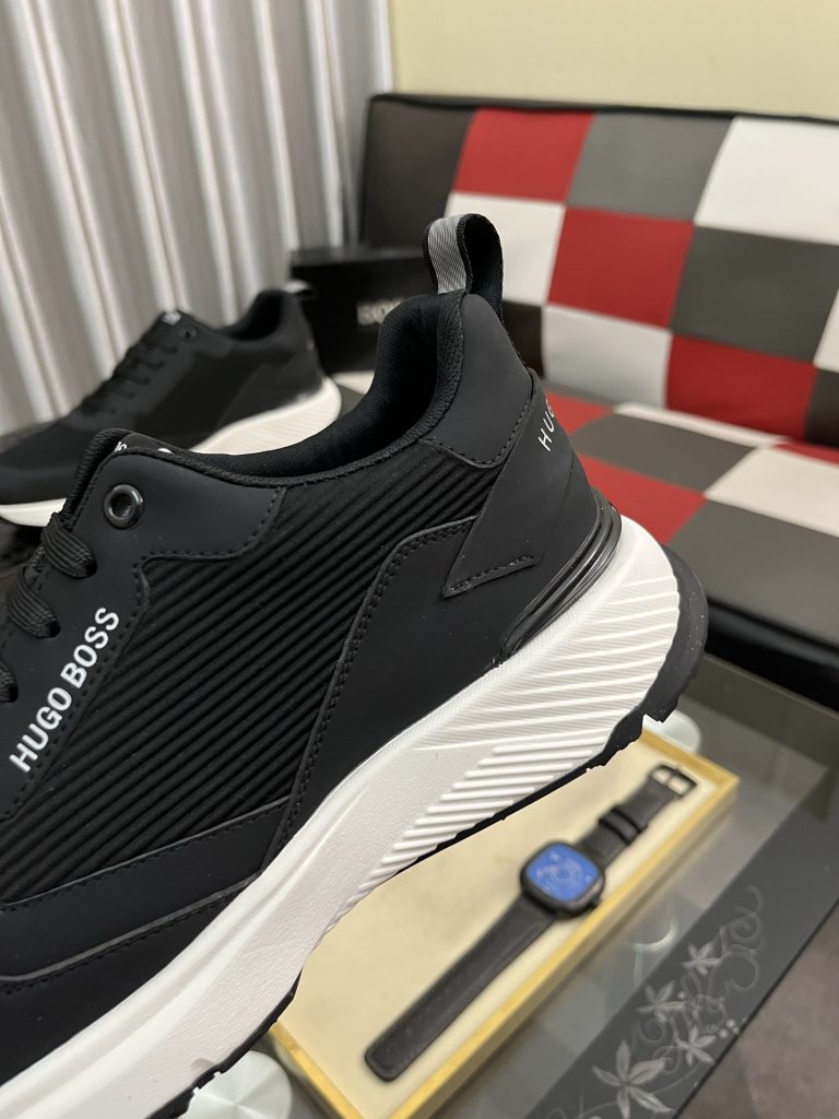 HUGO BOSS メンズ スニーカー ブラック ファッション スポーツシューズ 4色 | 🧢 - 画像 7