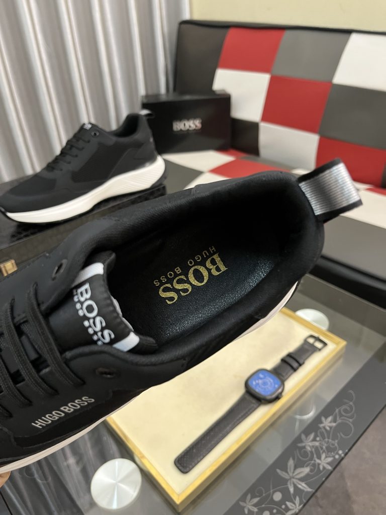 HUGO BOSS メンズ スニーカー ブラック ファッション スポーツシューズ 4色 | 🧢 - 画像 8