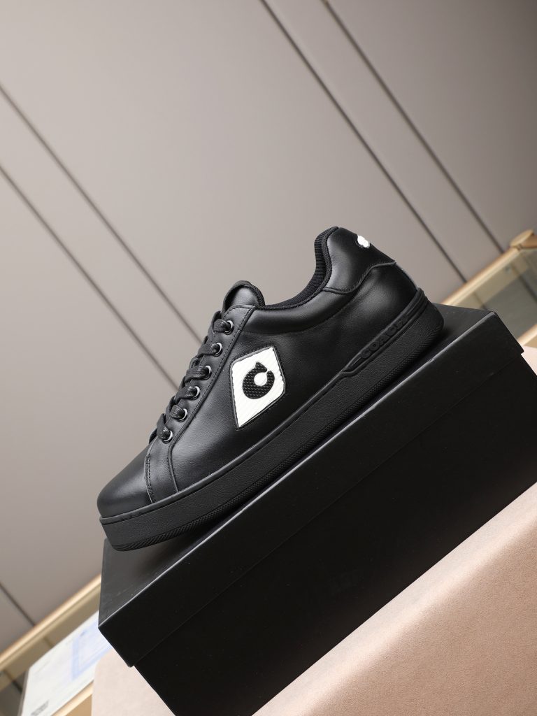 COACH メンズ スニーカー 3色 ブラック ネイビー ホワイト 革製 2024年新作 🖤👟 - 画像 5