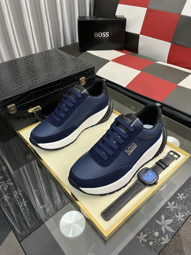 HUGO BOSS メンズ スニーカー ブルーメタリック 2色 2023年新作 🧦 - 画像 2