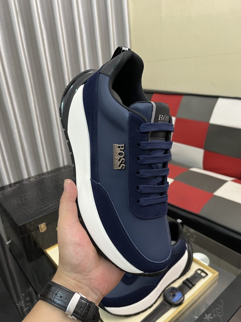 HUGO BOSS メンズ スニーカー ブルーメタリック 2色 2023年新作 🧦 - 画像 4