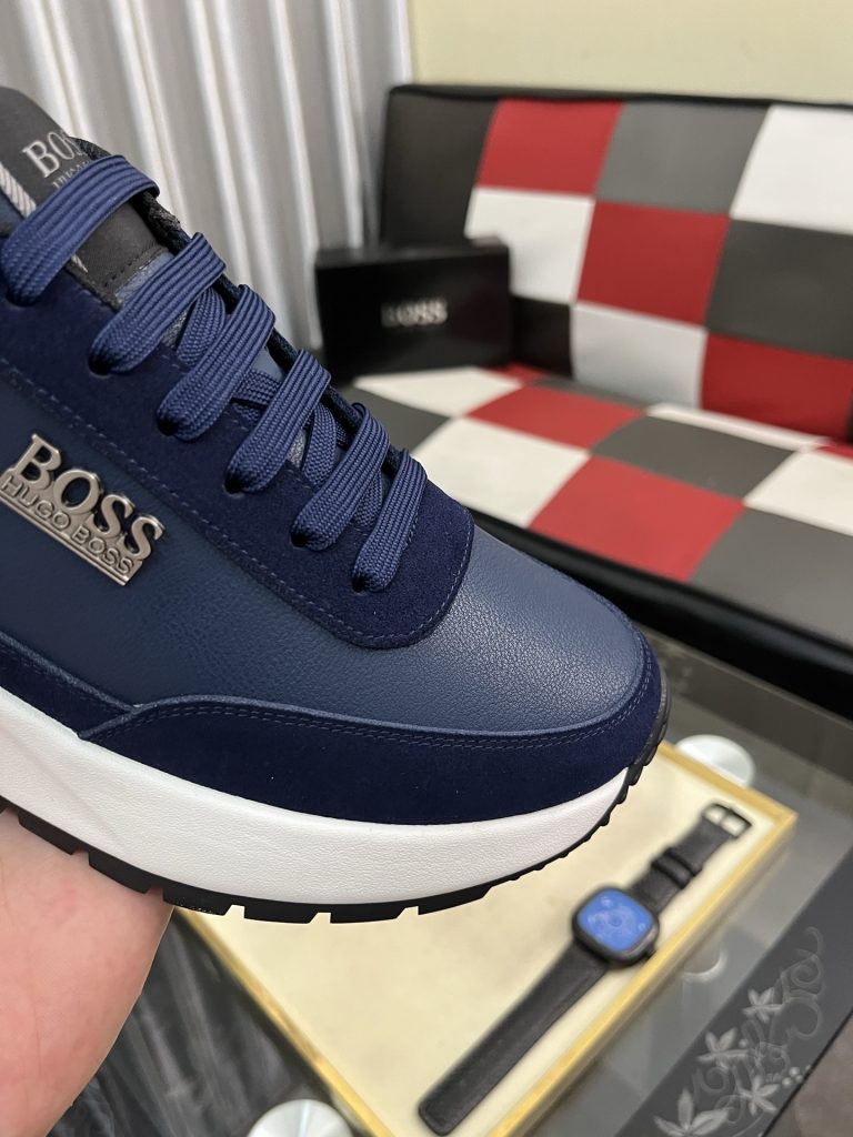 HUGO BOSS メンズ スニーカー ブルーメタリック 2色 2023年新作 🧦 - 画像 6