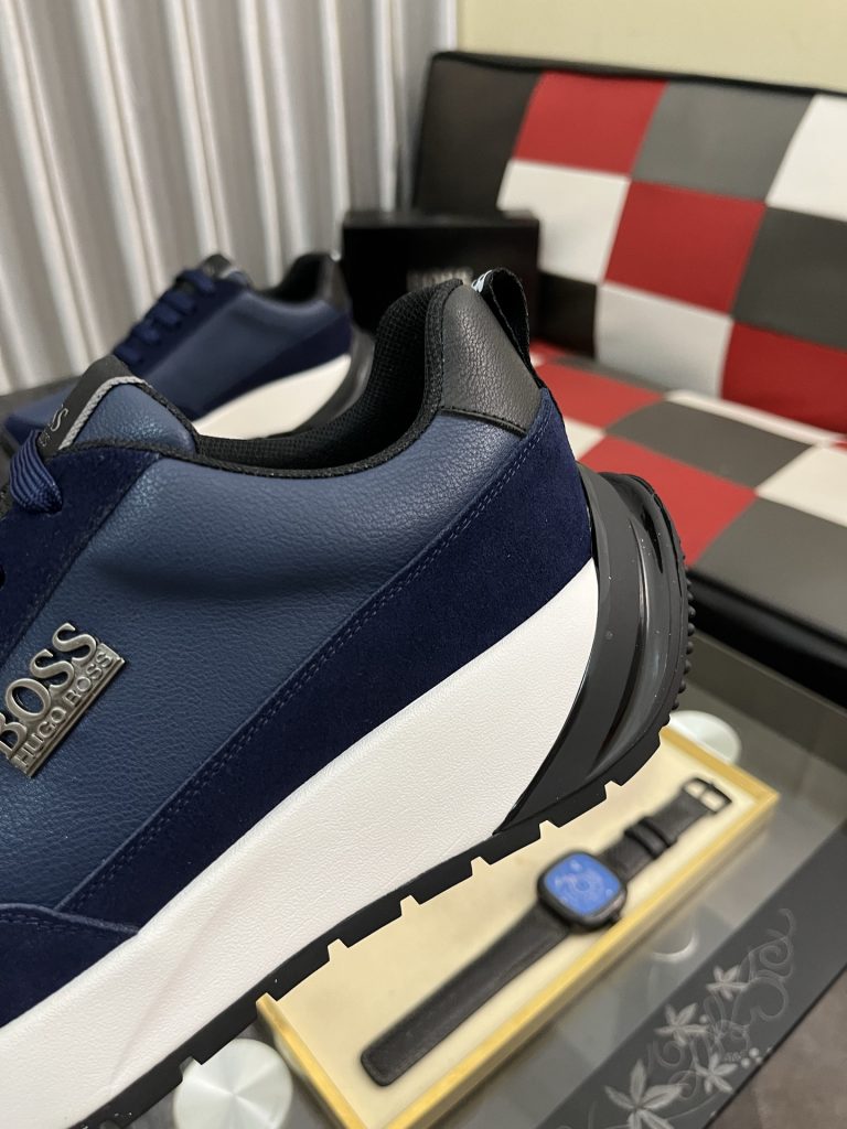 HUGO BOSS メンズ スニーカー ブルーメタリック 2色 2023年新作 🧦 - 画像 7