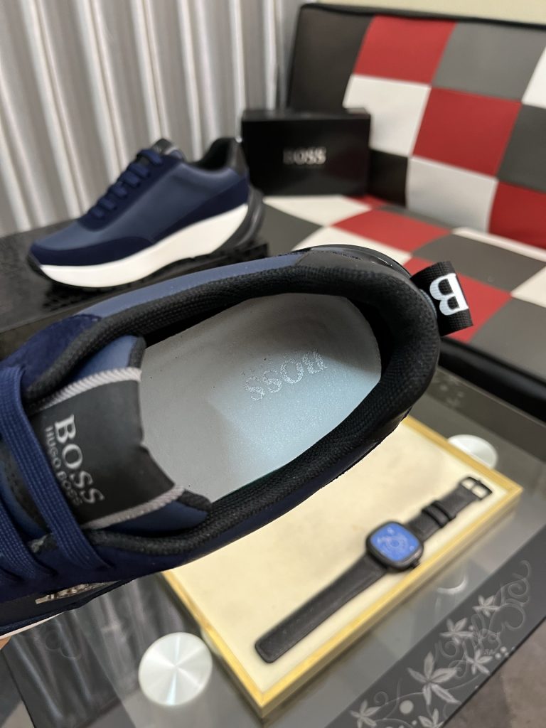 HUGO BOSS メンズ スニーカー ブルーメタリック 2色 2023年新作 🧦 - 画像 8