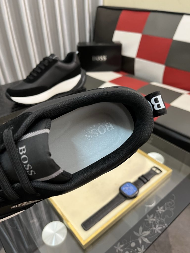 HUGO BOSS メンズ スニーカー 黒 白 2色 ファッション スタイリッシュ 💼 - 画像 8