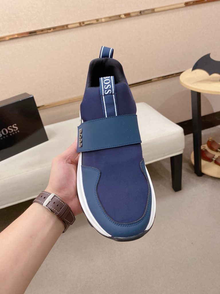 HUGO BOSS メンズ ローカットスニーカー ブルー 2色 4色入 🧦 - 画像 2