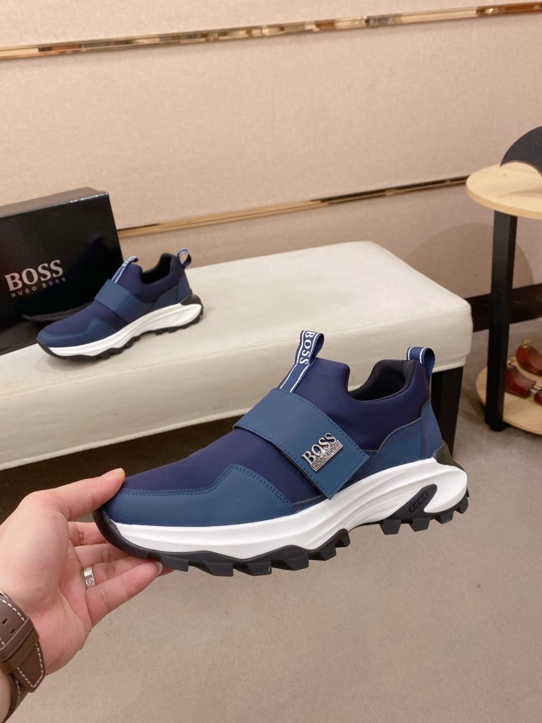 HUGO BOSS メンズ ローカットスニーカー ブルー 2色 4色入 🧦 - 画像 3