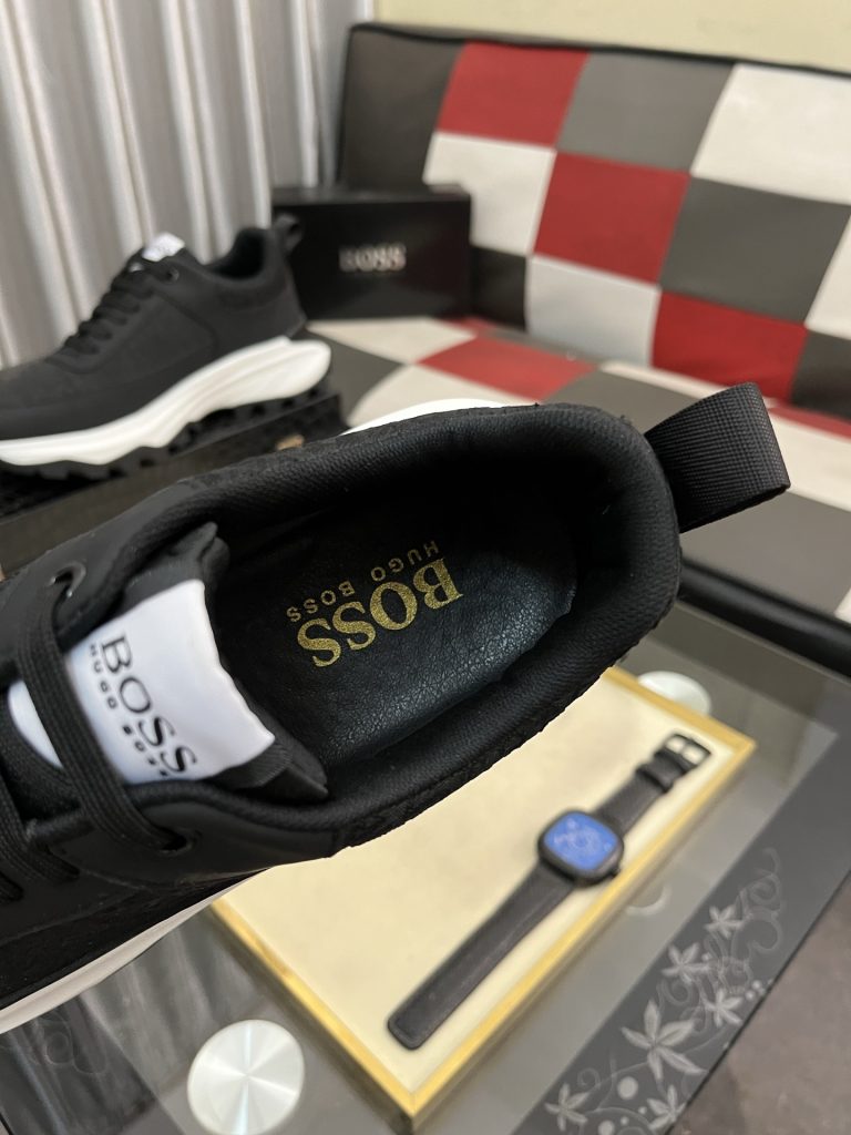 【HUGO BOSS】 メンズ スニーカー ブラック 白ソール 4色入 🎩 - 画像 8