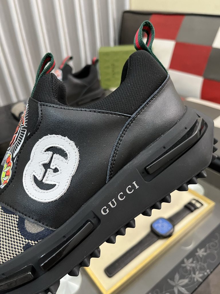 GUCCI メンズスニーカー タイガーデザイン 2色展開 本革 ファッション スタイリッシュ 🐯 - 画像 7