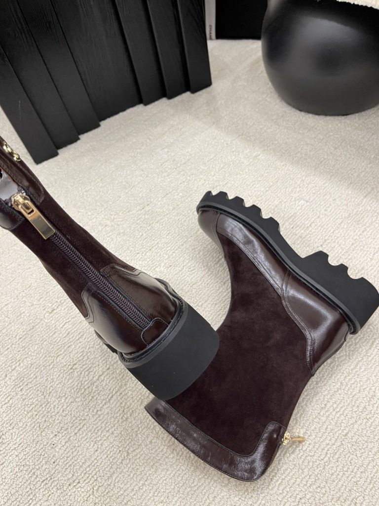 エレガントな CHANEL レディース ブーツ ブラウン 2色 アウターウェア シューズ 3 - 画像 7
