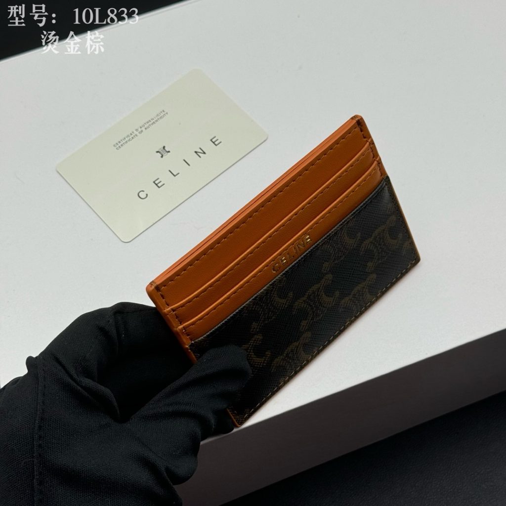 CELINE セリーヌ カードケース 10L833 シェリーファンタジー柄 ブラウン - 画像 4