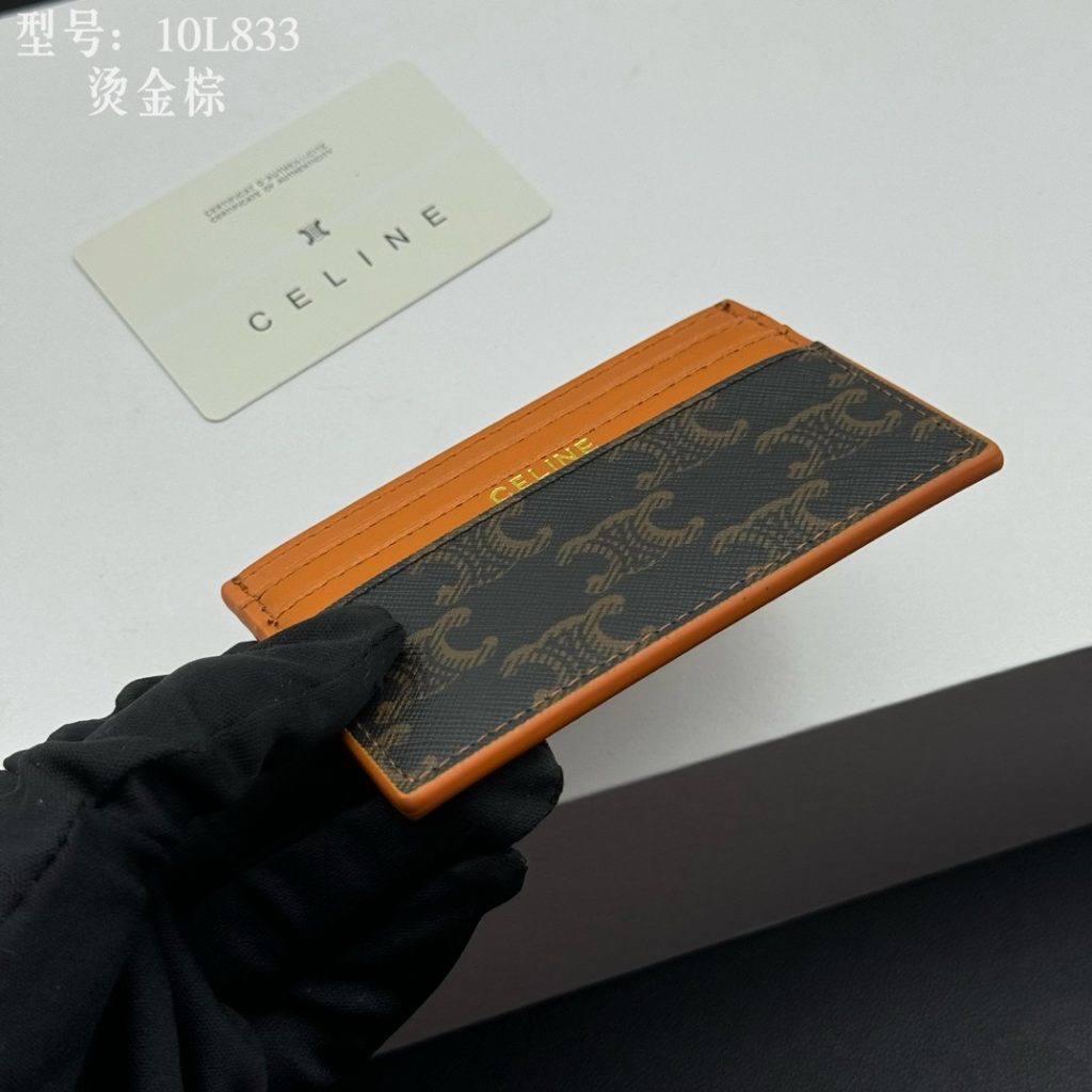 CELINE セリーヌ カードケース 10L833 シェリーファンタジー柄 ブラウン - 画像 5