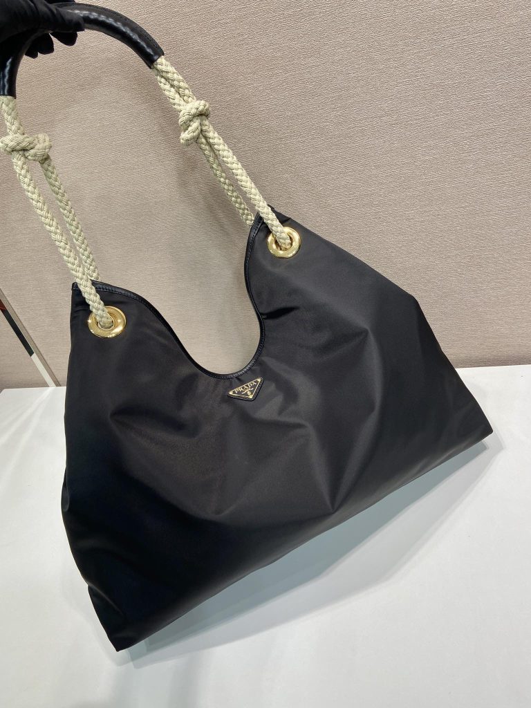 プラダ ハンドバッグ 黒 トートバッグ ロープハンドル 1色入 - 画像 2