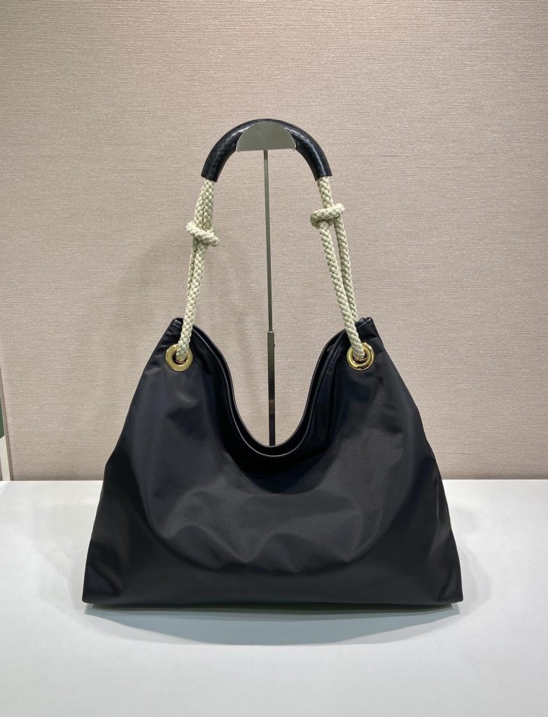 プラダ ハンドバッグ 黒 トートバッグ ロープハンドル 1色入 - 画像 4