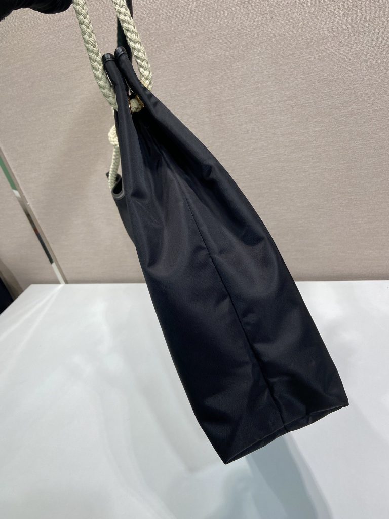 プラダ ハンドバッグ 黒 トートバッグ ロープハンドル 1色入 - 画像 5