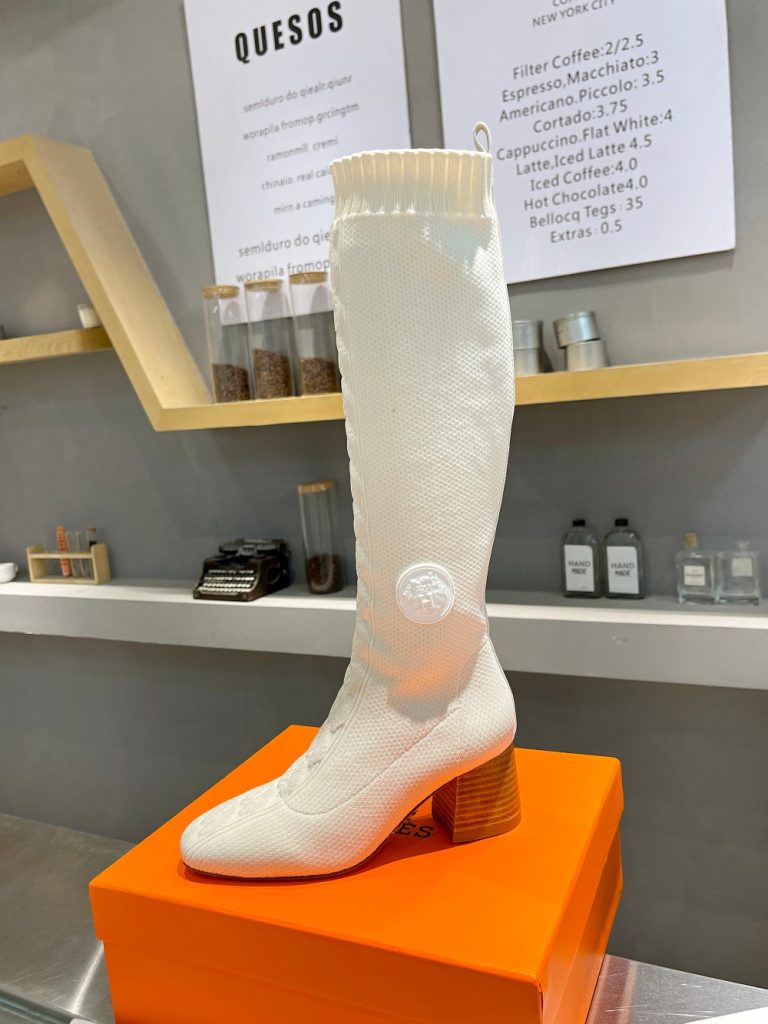 シンプルで上品　エルメス定番人気ブーツ　boots　フォンテーヌ 60　5色　HERMES　ロングブーツ　ニットブーツ - 画像 6