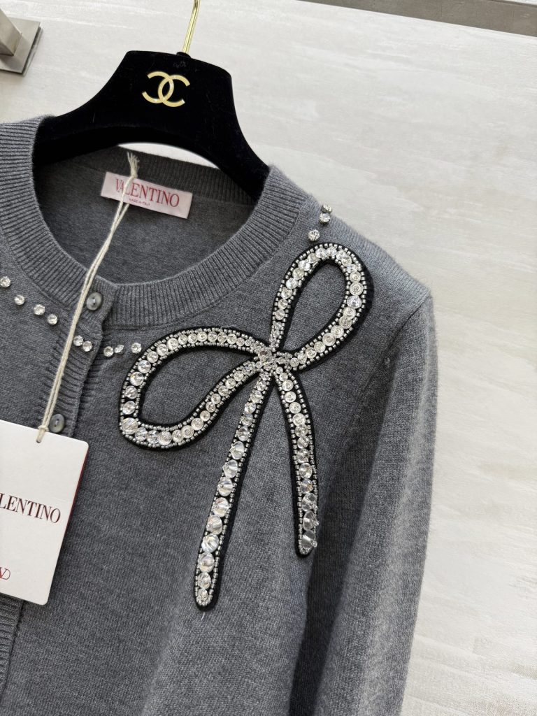 VALENTINO 250 ファッション インサート ブローチ ボーダー レディース グレー ナイロン混紡 24SS | 珪石レース フェイス | 144 - 画像 3