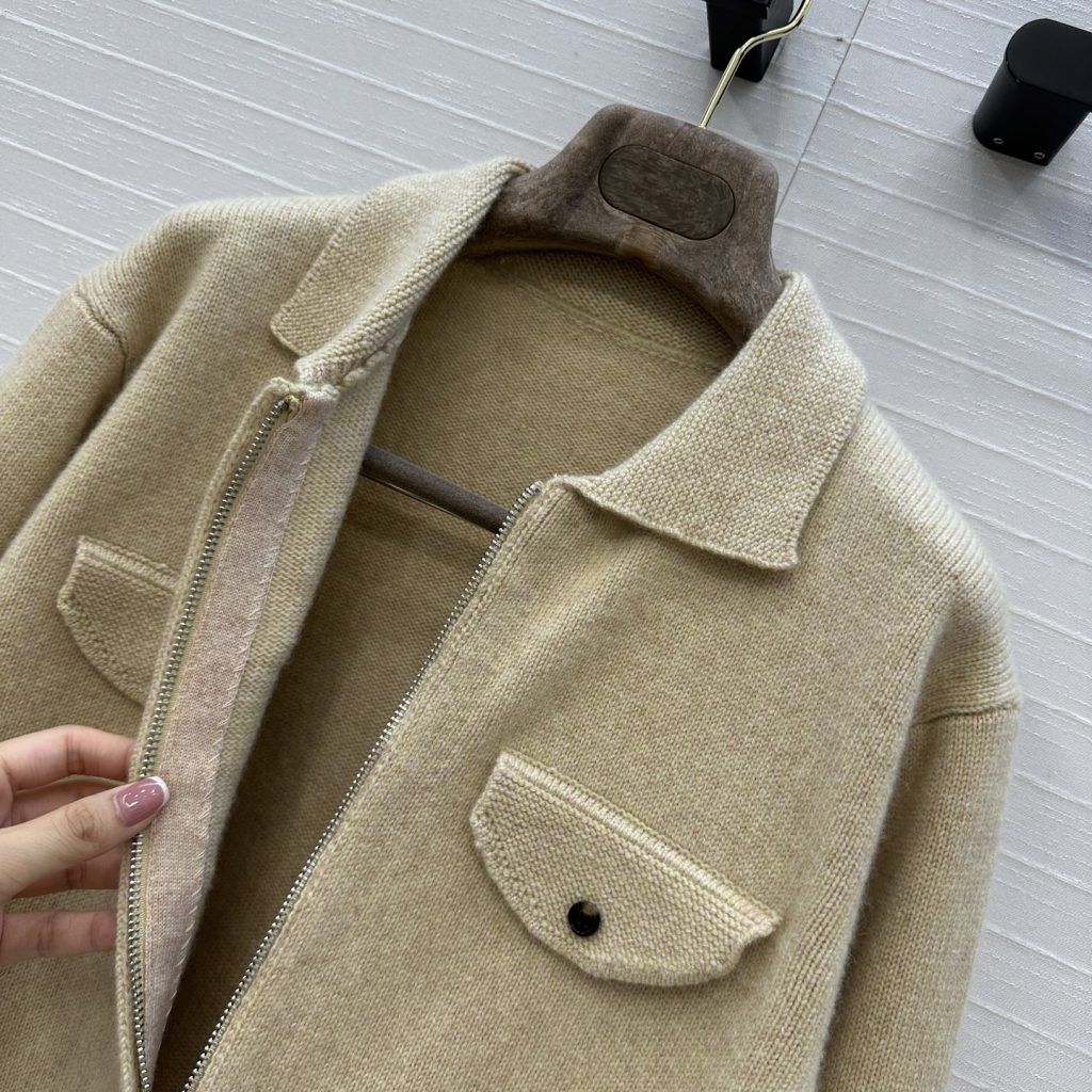 Lp高智感 | 小翻領カシミヤジャケット | 100%カシミア クラシックカラー - 画像 4