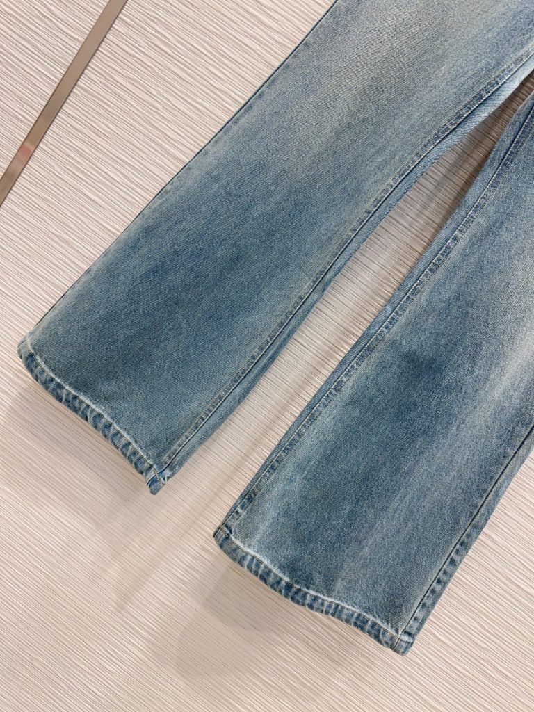 ルイ・ヴィトン 320 デニム ロゴ刺繍 フラッターデニム 水洗いブルー - 画像 6