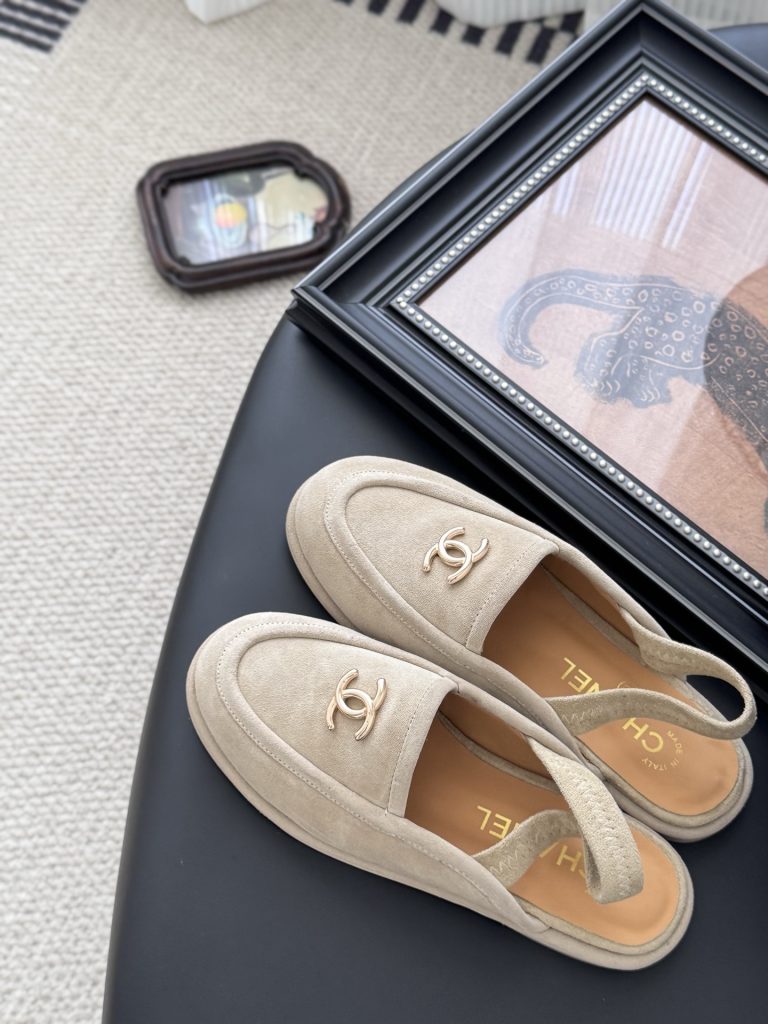 CHANEL シューズ ローファー レディース メンズ 兼用 通勤 通学 シンプル ベージュ - 画像 5