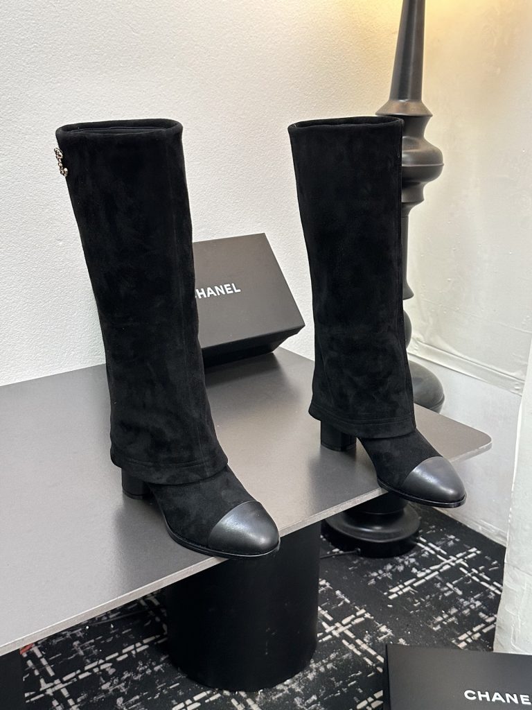 シャネル ショートブーツ レディース メンズ兼用 通勤 通学 ファッション ブラック 黒 - 画像 2