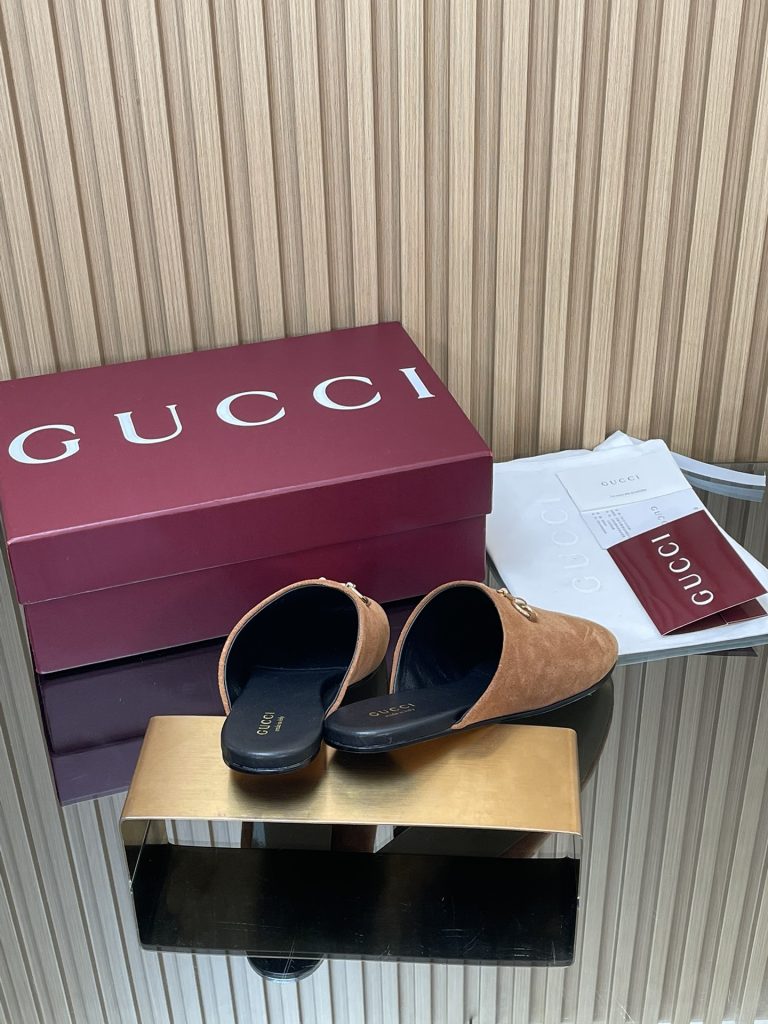 GUCCI グッチ フラットシューズ 本革 通勤 ベージュ - 画像 5