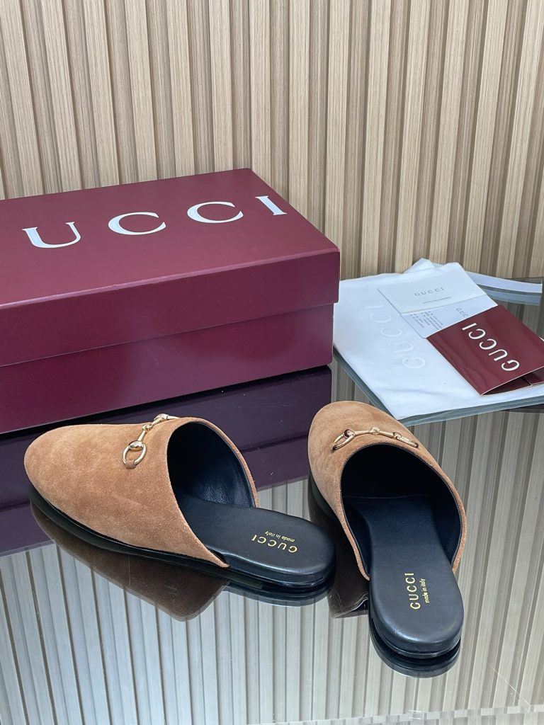 GUCCI グッチ フラットシューズ 本革 通勤 ベージュ - 画像 6