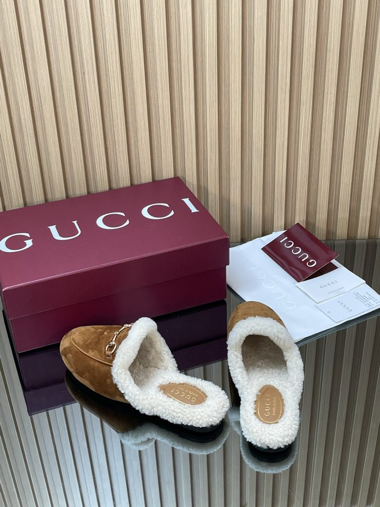 GUCCI グッチ フラットシューズ 本革 軽量 ブラック ベージュ 全2色 - 画像 8