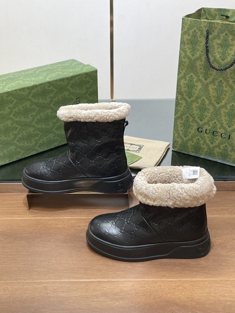GUCCI グッチ ブーツ 本革 通勤 ブラック - 画像 2