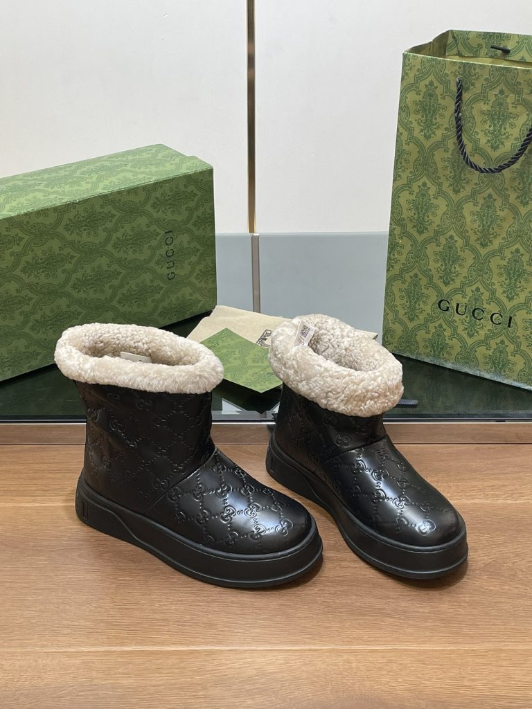 GUCCI グッチ ブーツ 本革 通勤 ブラック - 画像 4