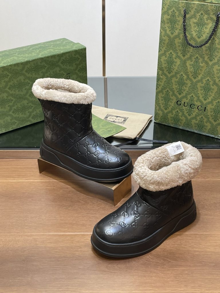 GUCCI グッチ ブーツ 本革 通勤 ブラック - 画像 5